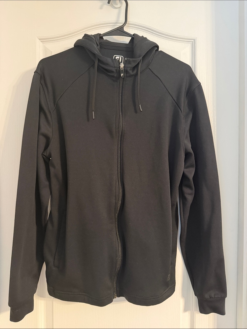 FootJoy Black Lightweight Full-Zip Hooded Jacket